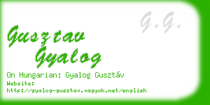 gusztav gyalog business card