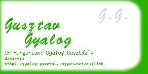 gusztav gyalog business card